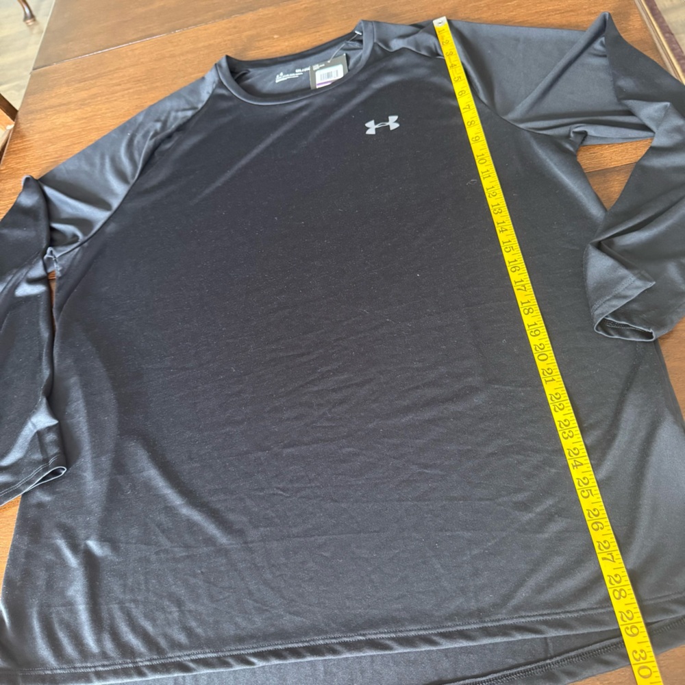 Under Armour Tech Loose Fit Black Long Sleeve lightweight Shirt Size 2XL - Picture 9 of 9